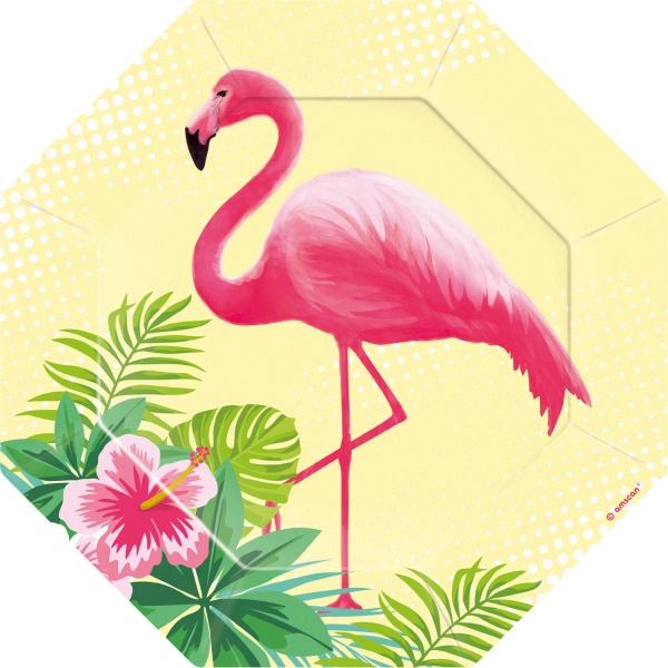 TAL��KY pap�rov� Flamingo Paradise 18,5cm 6ks