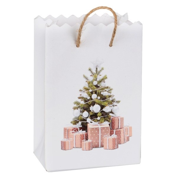 TA�TI�KA d�rkov� pap�rov� Strome�ek b�l� 6x3x9cm 6ks