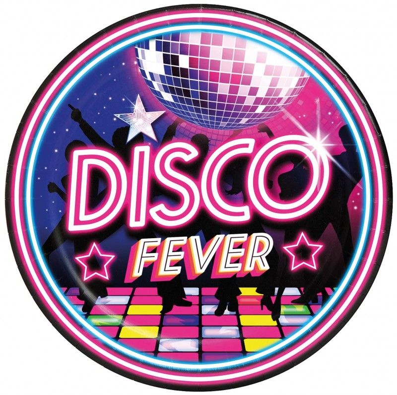 Tal��e pap�rov� Disco fever 23 cm 6 ks