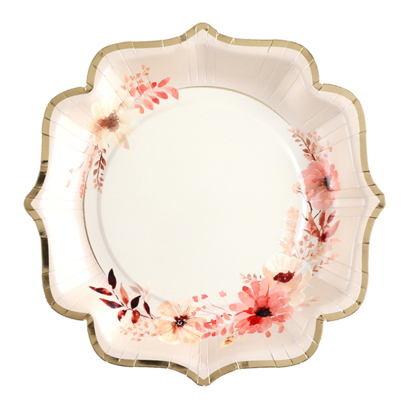 Tal��e pap�rov� Floral Love 21 cm 10 ks