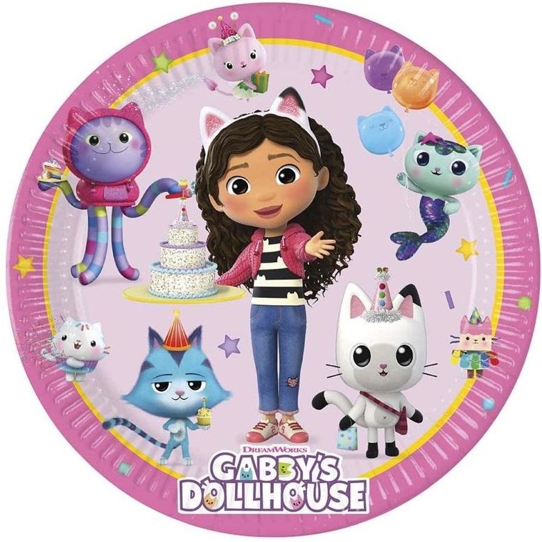 Tal��e pap�rov� Gabby�s Dollhouse 23 cm 8 ks
