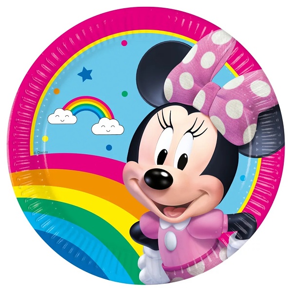 Tal��e pap�rov� Minnie duha 23 cm 8 ks