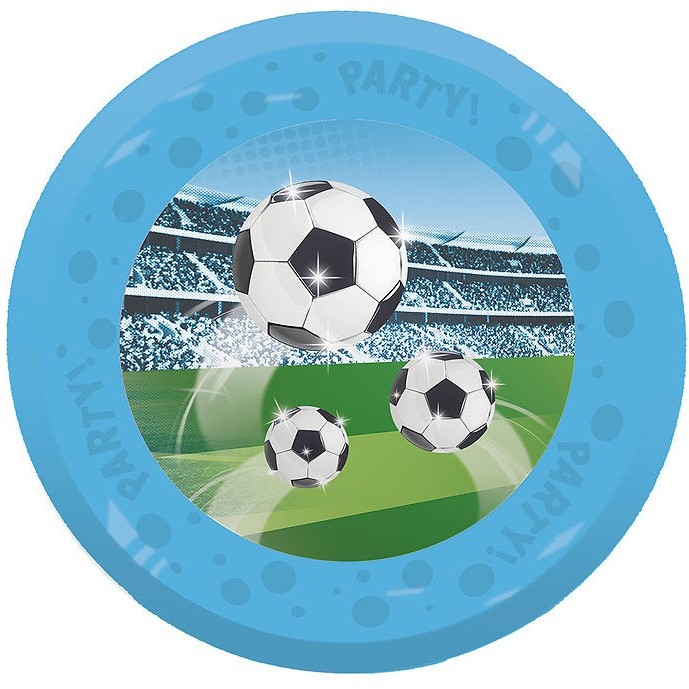 Tal��ek plastov� opakovan� pou�iteln� Fotbal party 21cm 4ks