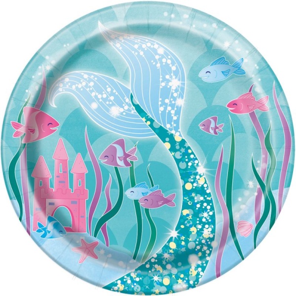 Tal��ky pap�rov� Mermaid 17 cm 8 ks