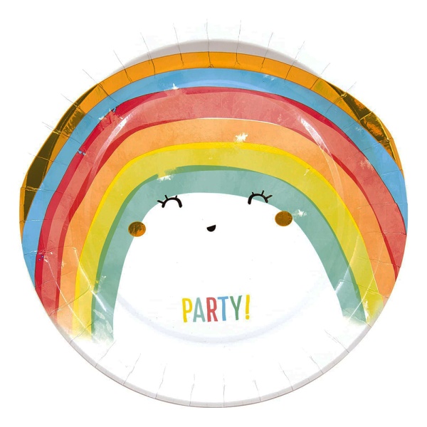 Tal��ky pap�rov� Rainbow Party 23 cm 8 ks