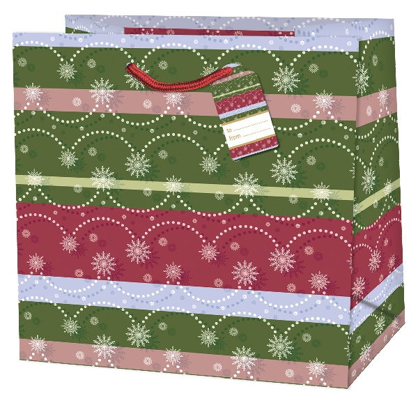 Ta�ka d�rkov� �tvercov� Vlo�ky a pruhy 15 x 14,5 x 6 cm