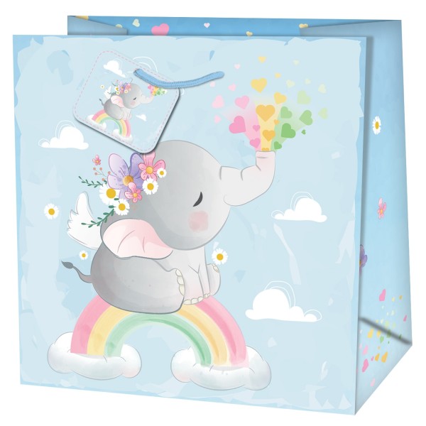 Ta�ka d�rkov� �tvercov� s motivem slona 15x6x14,6 cm
