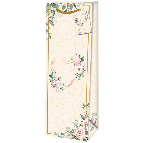 Ta�ka d�rkov� na l�hev Kv�ty a listy 12,6 x 8,9 x 36 cm