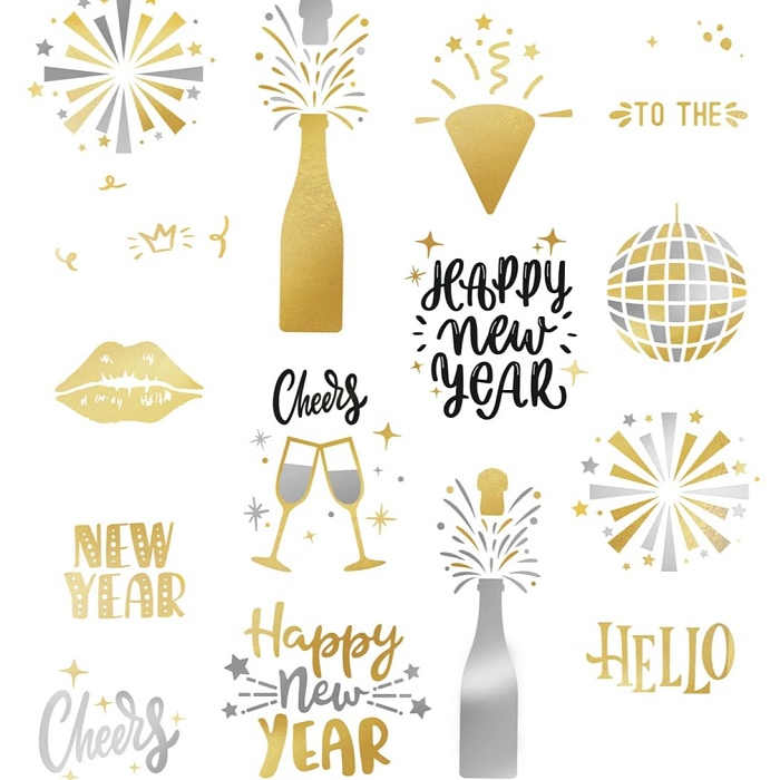 Tetov�n� HNY zlato-st��brn� 15ks