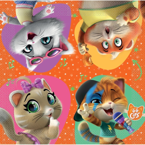 UBROUSKY pap�rov� 44 Cats 33x33cm 16ks