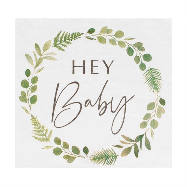 UBROUSKY pap�rov� Botanical Hey Baby 18x17cm 16ks