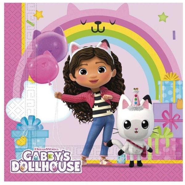 Ubrousky pap�rov� Gabby�s Dollhouse 33 x 33 cm 20 ks