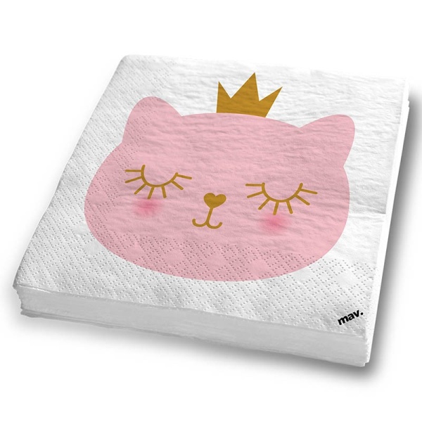 Ubrousky pap�rov� Ko�i�� princezna 33 x 33 cm 20 ks