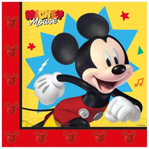 Ubrousky pap�rov� Mickey Mouse 33x33 cm 20 ks