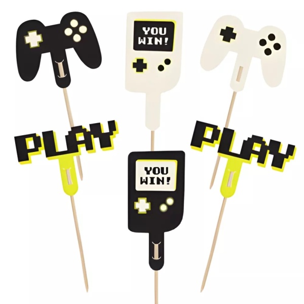 Z�pichy do cupcakes Gamer 6 ks