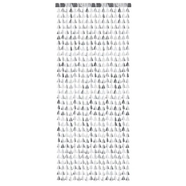 Z�v�s v�no�n� stromky, st��brn�, 100 x 245 cm