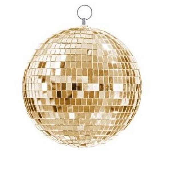 Z�v�sn� disco koule zlat� 20 cm