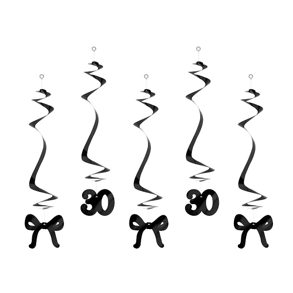 Z�v�sn� spir�ly k 30. narozenin�m �ern� 5 ks