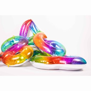 BAL�NEK f�liov� ��slo 0 Yummy Gummy Rainbow 86cm