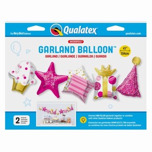 BAL�NEK foliov� girlanda narozeninov� r��ov� 104 cm
