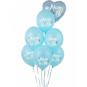 Bal�nek latexov� Mom to Be pastelov� sv�tle modr� 30cm 1ks