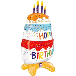 Bal�nek f�liov� samostojn� Dort Happy Birthday 74 x 43 cm