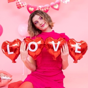 Bal�nkov� girlanda srd��ka Love 101x27 cm