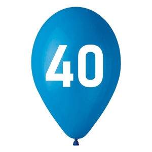 Bal�nky latexov� "40" modr� 30 cm 5 ks