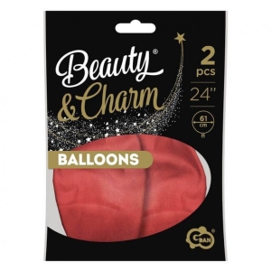 Bal�nky latexov� platinum �erven� 61 cm 2 ks