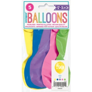 Bal�nky latexov� �. 30 s hv�zdi�kami 30 cm 5 ks
