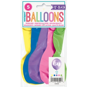 Bal�nky latexov� �. 60 s hv�zdi�kami 30 cm 5 ks