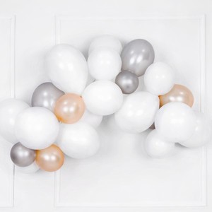 Balonky latexov� metalick� st��brn� 12 cm