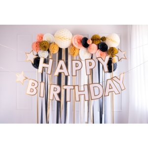 Banner Happy Birthday pap�rov� 220x14,5 cm