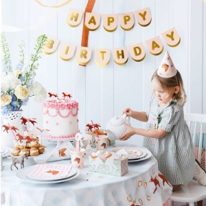 Banner "Happy birthday", pap�rov�, Kon�k 13x150 cm