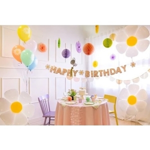 Banner Happy birthday sedmikr�sky 200x14,5 cm