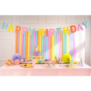 Banner Happy Birthday barevn� 3 m