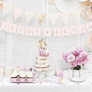 Banner pap�rov� Bride Groom, sv. r��ov� - 15 x 155 cm