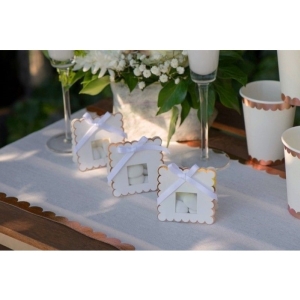 D�rkov� krabi�ka s pr�hledem rose gold 7x3x7 cm 6 ks