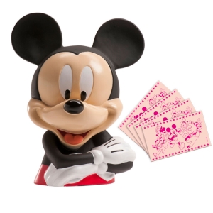 Pokladni�ka Mickey s bankovkami z jedl�ho pap�ru