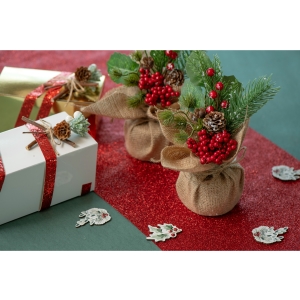 Dekorace p��rodn� v jut� 8x25 cm