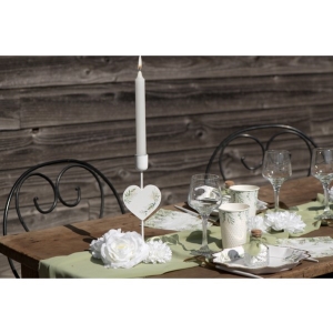Dekorace um�l� b�l� kv�tiny 7, 9, 10 cm 9 ks