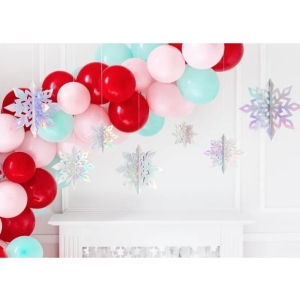 Dekorace z�v�sn� Sn�hov� vlo�ky, duhov�, 15-25 cm 6 ks