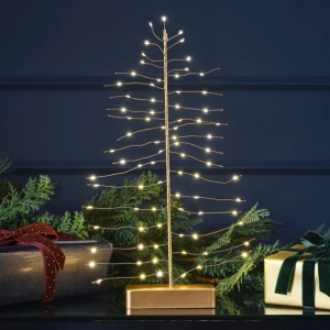 Dekora�n� LED strome�ek zlat� 30 x 10 cm