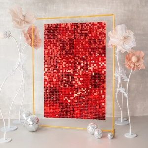 Dekora�n� �tvercov� panel �erven� 30x30 cm 1ks