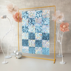 Dekora�n� �tvercov� panel sv. modr� 30x30 cm 1ks