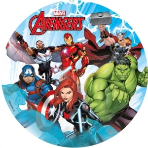 Fond�nov� list na dort Avengers - bez cukru 15,5 cm
