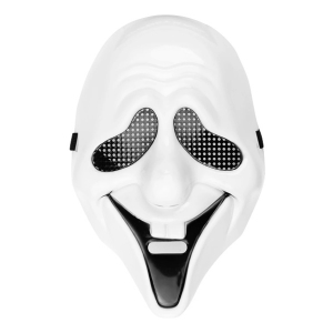 Halloweensk� maska b�l� duch 25,5x17cm