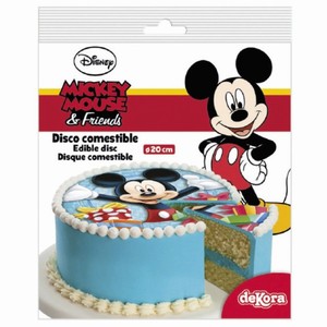 Fond�nov� list na dort Mickey a p��tel� 20 cm - bez cukru