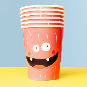 Kel�mky pap�rov� Monster 250ml 6 ks