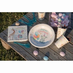 TAL��KY pap�rov� Slon s balonky 22,5cm 10ks
